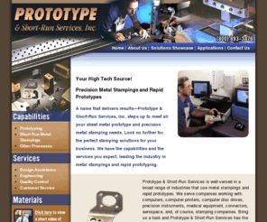 prototype-shortrun.com: Precision Metal Stampings and Rapid Prototype Services by Prototype and Short Run Services Inc
Prototype & Short-Run Services, Inc