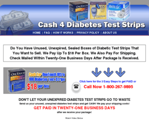 selldiabeticstrips.com: Cash4DiabetesTestStrips.com | Cash for Strips | Diabetic Test Strips
Cash4DiabetesTestStrips.com is a site that buys unused and unexpired diabetic test strips.