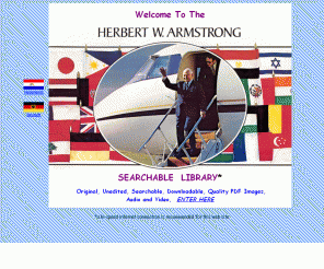 herbert-w-armstrong.org: Herbert W. Armstrong Searchable Library - Welcome 
