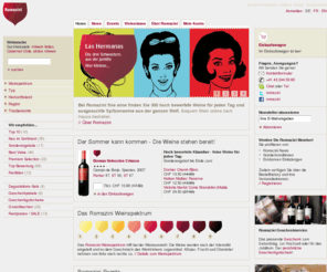 romazini.com: Romazini fine wine - Wein online kaufen
Willkommen bei Romazini fine wine - Ihre Online Weinhandlung! Sie finden bei uns für jedes Budget top bewertete Weine, ausführliche Informationen und detaillierte Bewertungen von unabhängigen Experten! Unser Newsletter informiert Sie über Trends der Weinwelt und unser Angebot. Viel Spass beim Stöbern! Im Wein Shop finden Sie die Top 10, unsere Best Values und Premium Selection mit exzellentem Preis-Leistungsverhältnis und die zeitlich begrenzten Sonderangebote