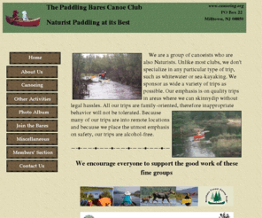 canoeing.org: Welcome to www.canoeing.org
Web Site of the Paddling Bares Canoe Club