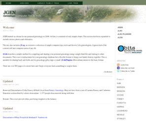 jgen.ws: JGEN | Genealogy Resources, Tips & Tools, Photos, Obits, Bios
Records, charts, wiki instruction, software recommendations, organization & computer tips for genealogists.