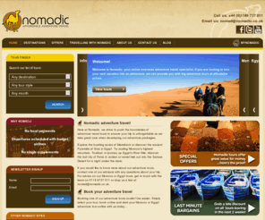 nomadic.co.uk: Overseas Adventure Travel, Adventure Tours Egypt, Morocco, Marrakech - Nomadic
Nomadic offers affordable adventure tours to Morocco, Egypt and Jordan with innovative itineraries that strike a balance between comfort and value