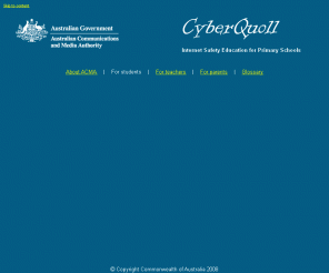 cyberquoll.com.au: Student’s - CyberQuoll - Internet Safety Education for Primary Schools
CyberQuoll is an internet safety program for primary schools.