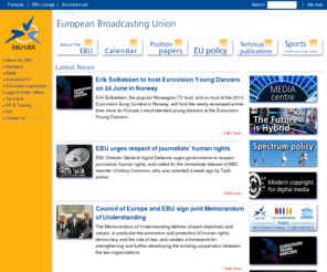 ebu.biz: EBU.CH :: Home Page
Welcome to the website of the European Broadcasting Union