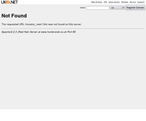 huntersinvestors.com: Hunters Investor Zone...
UK2NET UK2.NET UK'S FREE DOMAIN NAMES