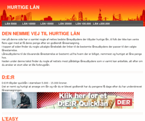 hurtige-laan.dk: Din vej til hurtige lån - Ansøg nemt online her
Stor oversigt over udbydere af hurtige lån, ansøg online nu og få penge inden for 3 dage