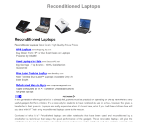 reconditionedlaptops.org: Reconditioned Laptops, Refurbished Laptops
Tight on the budget but need laptops? Get reconditioned laptops at affordable prices. Check our collection of refurbished laptops in good quality and low prices.