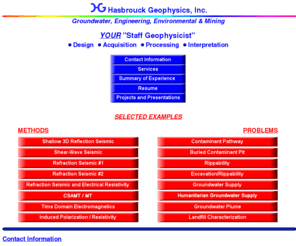 hasgeo.com: Hasbrouck Geophysics, Inc.
Complete domestic and foreign geophysical consulting and contracting for the mining, groundwater, environmental and engineering industries