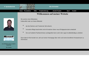 nils-schneider.com: Schneider IT Systemtechnik Webdesign
meine Erfahrungen im IT Bereich