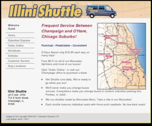 ord.com: Illini Shuttle | O'Hare Midway Woodfield Oakbrook Crestwood Champaign Urbana | Express Service from Lincolnland on North
