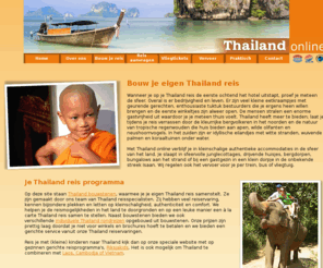 thailandonline.nl: Thailand reizen | Bouw je eigen Thailand vakantie
Stel zelf je Thailand vakantie samen met de bouwstenen van Thailand online. Je reist en slaapt in Thaise sfeer. We helpen je graag met jouw ideale reis.