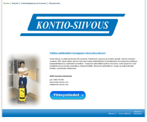 kontio-siivous.com: Kontio-Siivous / Siivouspalvelu / sopimus-siivoukset
Pettämätön siivoushuollon kumppani jo vuodesta 1984.