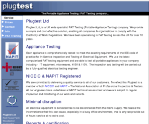 plugtest.co.uk: UK Portable Appliance Testing, PAT testing, from Plugtest Ltd
PAT Testing Portable appliance testing at competetive prices by UK electrical safety testing specialists.