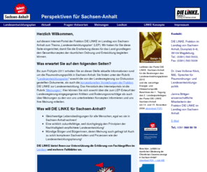 sachsen-anhalt-lebenswert.info: Perspektiven für Sachsen-Anhalt
Perspektiven für Sachsen-Anhalt -- zur Zukunft der Öffentlichen Daseinsvorsorge. DIE LINKE Fraktion im Landtag von Sachsen-Anhalt