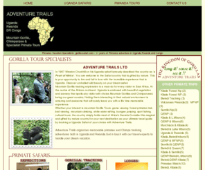 gorilla-safari.com: Gorilla Safari, Uganda Safaris, Rwanda Gorilla Tours, Gorilla Tracking Tour
Gorilla Safaris to Uganda and Rwanda, chimpanzee tracking tours and other discounted Uganda and Tours offered by Adventure safaris, a Gorilla Trekking Specialist tour company in Africa.