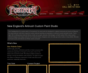pastranaunlimited.com: Custom Paint in Connecticut Air Brush Art Airbrush Artist Airbrush Painting - Pastrana Unlimited
Custom paint in Connecticut and air brush art with an experienced airbrush artist doing airbrush painting and located in Connecticut offering airbrush painting classes for beginners; air brush murals dragons flames and more.