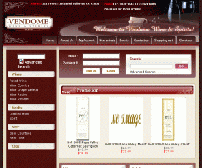 vendomes.com: Vendome Wine & Spirits
Vendome Wine and Spirits offers unique gourmet gift baskets feature fine wine, spirits, and foods. 