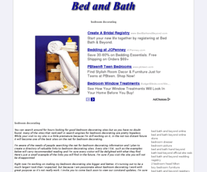 bedandbathplus.com: Find bedroom decorating online - information on bedroom decorating
Contains many <bedroom decorating>  resources. Click here if you are looking for <bedroom decorating> 