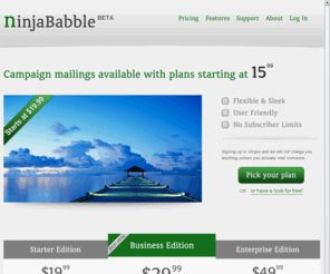 ninjababble.com: Ninja Babble?
Kind of like a sneak attack of babble, a ninjababble