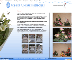 pompes-funebres-dieppoises.com: Pompes funebres Dieppe - POMPES FUNEBRES DIEPPOISES : marbrerie funeraire, Offranville, 76, Forges les Eaux, contrat obseque, inhumation, cremation
Pompes funebres, marbrerie funeraire, Dieppe, Offranville: contrat obseque, inhumation, cremation, 76, Forges les Eaux