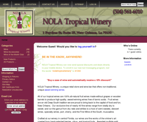 nolatropicalwinery.com: NOLA Tropical Winery
NOLA Tropical Winery :  - Wine Wine Accessories Wine of the Month Club 