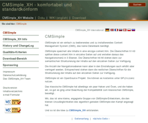 cmsimple-xh.de: CMSimple_XH - komfortabel und standardkonform - CMSimple
CMSimple_XH - die offizielle deutsche Internetseite