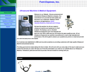 font-express.com: Font-Express, Inc.
Ultrasound machine,Medical equipment.