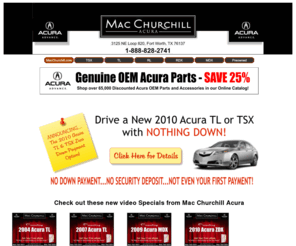 Acura Dallas on Mac Churchill Acura   Your Dallas Fort Worth New And Used Acura Dealer