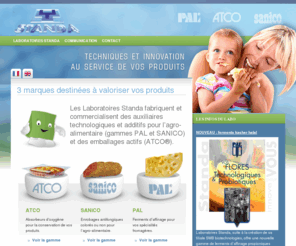 standa-fr.com: STANDA additifs agro-alimentaire PAL SANICO emballages actifs ATCO
Auxiliaires technologiques additifs agro-alimentaire PAL SANICO emballages actifs ATCO