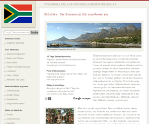 suedafrika-urlaub.org: Südafrika Urlaub - Informationen für Südafrika Reisen
Eine Übersicht für Urlaub in Südafrika mit vielen Informationen, Tipps und Bildern für Südafrika Reisen