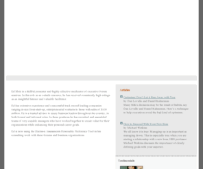 edmuir.com: Welcome to Ed Muir Associates
 Ed Muir Associates, an advisory firm using the Harrison Assessment Personality Profile to help business leaders discover and develop human talent to achieve top performance