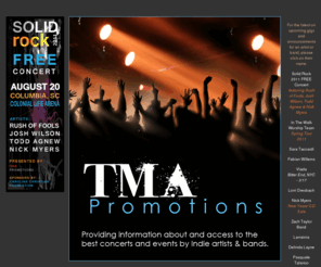 tmapromotions.com: Welcome to TMA Promotions, Your Site for Christian Artist and Band Concert Promotions!
TMA Promotions specializes in concert promotions for christian artists and bands.