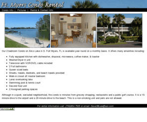 ftmyerscondorental.net: Ft. Myers Condo FOR RENT
Enjoy a month in a fully furnished family condo on a lake in Ft. Myers Florida