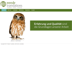 weede.com: Weede Translations, Ihr Fachübersetzer für gehobene Ansprüche
Weede Translations, Ihr Fachübersetzer für gehobene Ansprüche