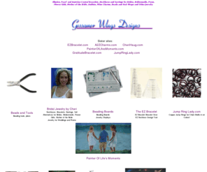 gossamerwingsdesigns.com: Bridal Jewelry | EZ Bracelet | Jump Ring Lady | Painter of Life's Moments | Bead Store Consulting
<b> Gossamer Wings</b>  Custom beaded jewelry for weddings and special occasions. Our jewelry designs are <i> perfectly color matched</i>  for brides, bridesmaids, flower girls, mothers of the bride or groom and for prom starting at $12.  We also have wedding attendant gifts, removable hair wraps, anklets, clip on earrings, beads, tikkas, gothic bridal jewelry and wine glass charms.