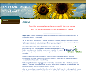 healingstemcells.com: Stem cell nutrition using Healing Stem Cell and Stem Kine
Stem-Kine is a natural based nutritional supplement, that will affect the power of the stem cells already in your body.