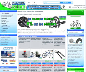 discount-velo.biz: Pieces VTT, velo route, velo enfant - Discount Vélo
Discount Vélo pour le VTT, le vélo route, le vélo de ville et le vélo électrique. Pièces vélo, équipement vélo et cycliste à prix discount.