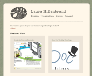 laurahillenbrand.com: Laura Hillenbrand - Portfolio
I'm a freelance graphic designer and illustrator living and working in Austin, TX. I'm currently available for the creative project you have in mind. 