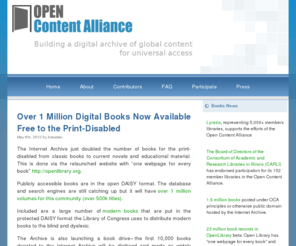 opencontentalliance.org: Open Content Alliance (OCA)
