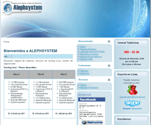 alephsystem.com: Soluciones Informaticas para Internet y Desarrollo Multimedia - Alephsystem E.I.R.L.
Alephsystem es una empresa creada para desarrollar e implementar soluciones informaticas para Internet para peque�as y medianas empresas que solicitan una respuesta inmediata a sus necesidades. Desarrollo Multimedia, Videos Institucionales, cms,hosting