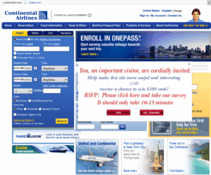 continental-airway.biz: Continental Airlines - Airline Tickets, Vacations Packages, Travel Deals, and Company Information on continental.com
Continental Airline Ticket Reservation, Find all current Continental flight information online, check flight status or book an online airline ticket reservation.