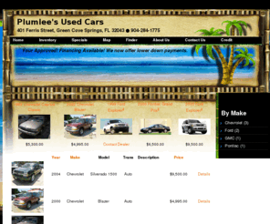 plumleesusedcars.com: Plumlee's Used Cars: Inventory - Green Cove Springs, FL
