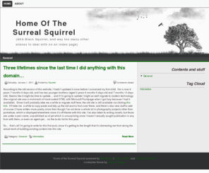 squirreal.com: Home of the Surreal Squirrel
(AKA Black Squirrel, and way too many other aliases to deal with on an index page)