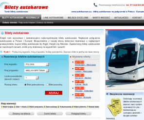 autokarowe.eu: Bilety autobusowe, bilety autokarowe do Anglii, Londynu - tanie bilety autokarowe - autokarowe.eu
W ofercie bilety autokarowe, autobusowe - tanie połączenia autokarowe w Polsce / Europie - bilety do Anglii, Londynu i wielu innych miast. Rezerwacja biletów On-Line. Najlepsze przewozy autokarowe, aktualne trasy, terminy i godziny odjazdów autobusowych