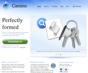 getcamino.org: Camino.
Camino is a Mac OS X-native browser built on Mozilla’s Gecko rendering engine.