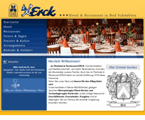 hotel-erck.de: Erck - Flair Hotel und Restaurant in Bad Schönborn
Flair Hotel und Restaurant in Bad Schönborn - Familiäres 3-Sterne Wohlfühlhotel - Saisonal, Regional und Badisch, im 'Erck - Das Restaurant'