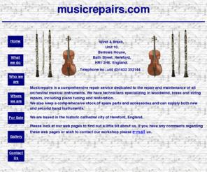 musicrepairs.com: Herefordshire Orchestral Music Repairs
Orchestral musical  instrument repair service based in Herefordshire