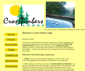 crosstimberslodge.com: Cross Timbers Lodge
Branson log cabin