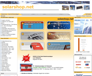 solarshop.net: solarshop.net: Solarmodule, Solarstromanlagen, Photovoltaikanlagen günstig online kaufen
Günstige Komponenten für Photovoltaikanlagen . Schnelle Antworten auf Ihre Fragen, grosse Auswahl an solaren Kleinartikeln.